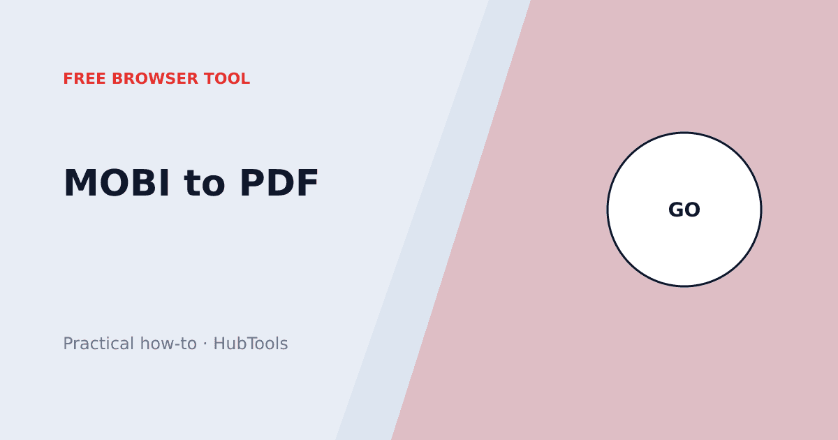 How to MOBI to PDF Online (Answers + Steps)