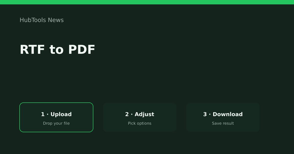Need to RTF to PDF? Do It in Your Browser