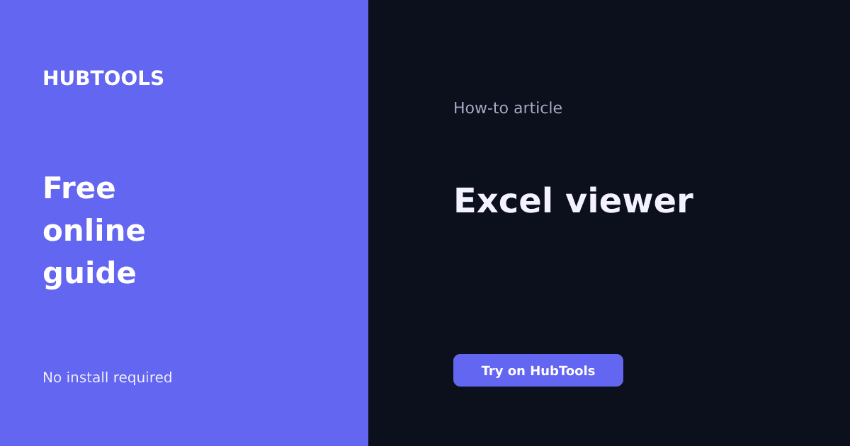 Excel Viewer Checklist: Free Browser Method