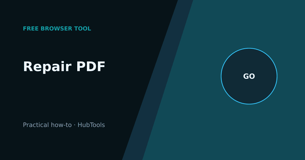 Repair PDF Without the Hassle: A Practical Guide