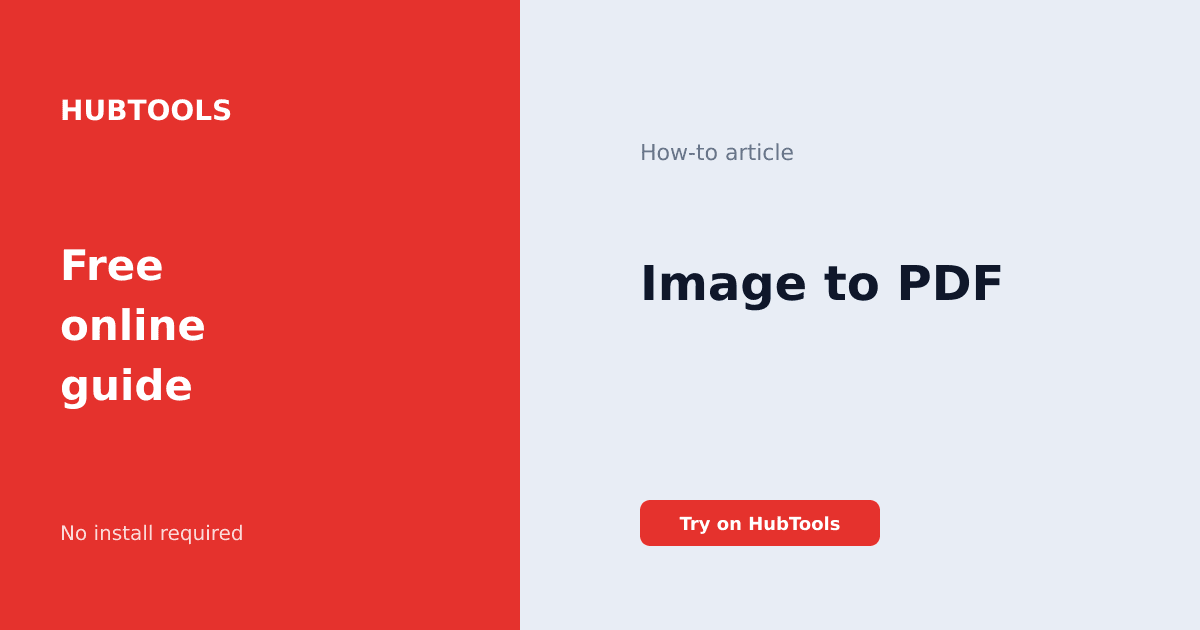 How to Image to PDF Online (Answers + Steps)