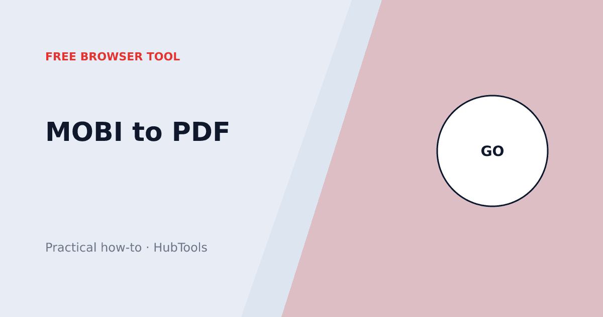 How to MOBI to PDF Online (Answers + Steps)