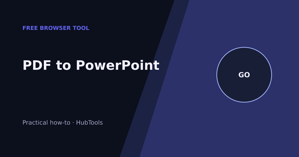 PDF to PowerPoint Checklist: Free Browser Method