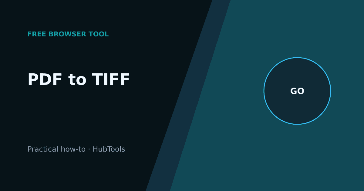 PDF to TIFF Without the Hassle: A Practical Guide