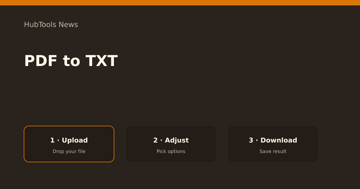 From Stuck File to Done: How to PDF to TXT