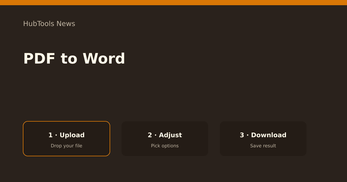 From Stuck File to Done: How to PDF to Word