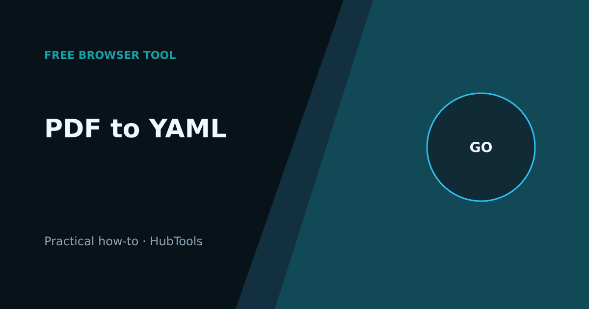PDF to YAML Without the Hassle: A Practical Guide