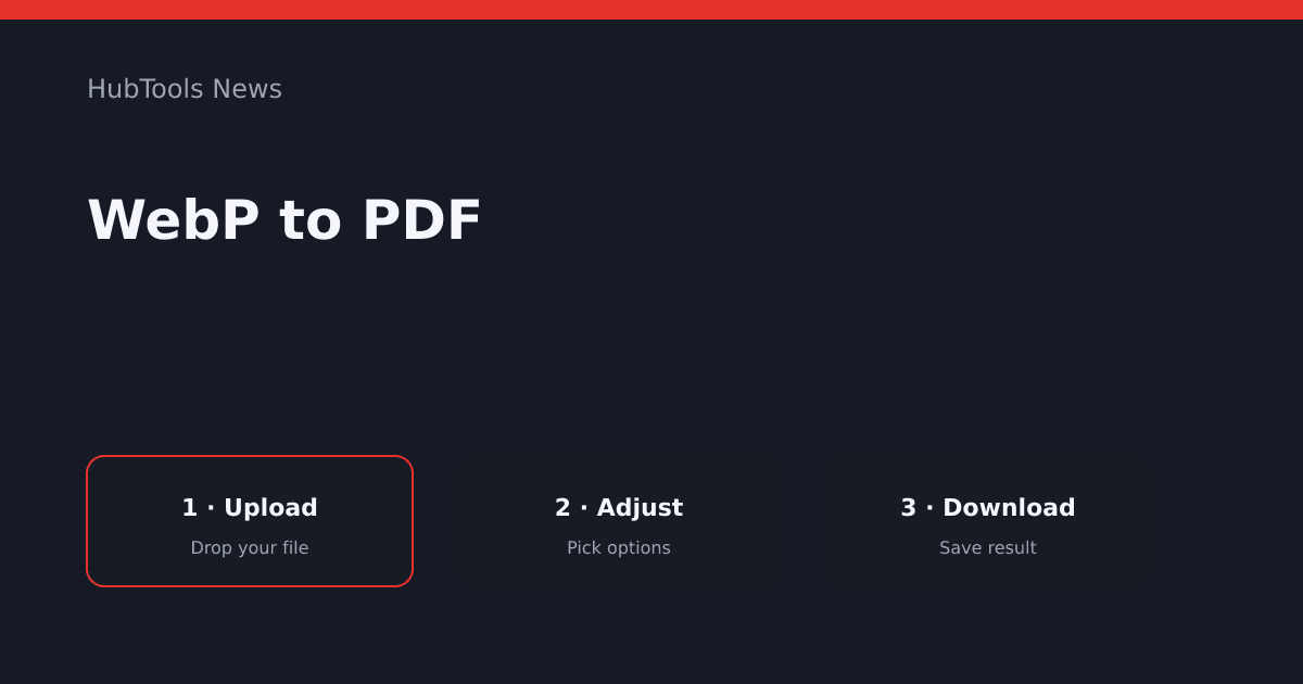 How to WebP to PDF Online: Fast and Easy