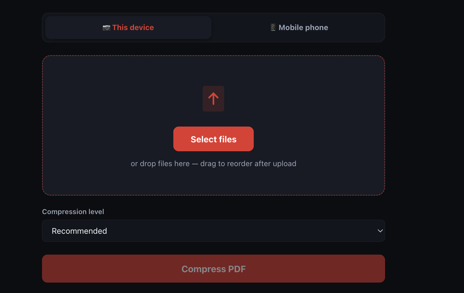 Upload file