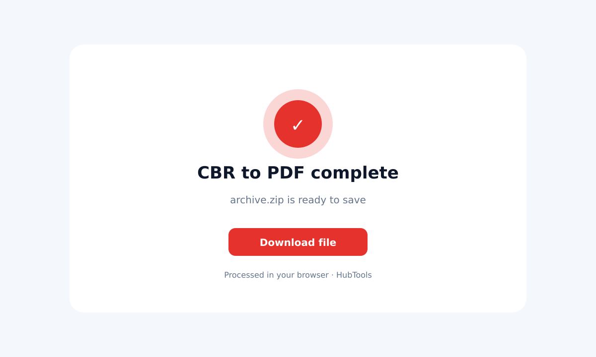 CBR to PDF download ready