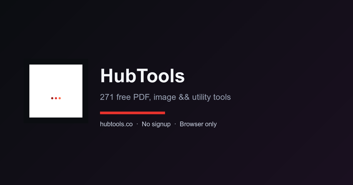 HubTools free online tools at hubtools.co