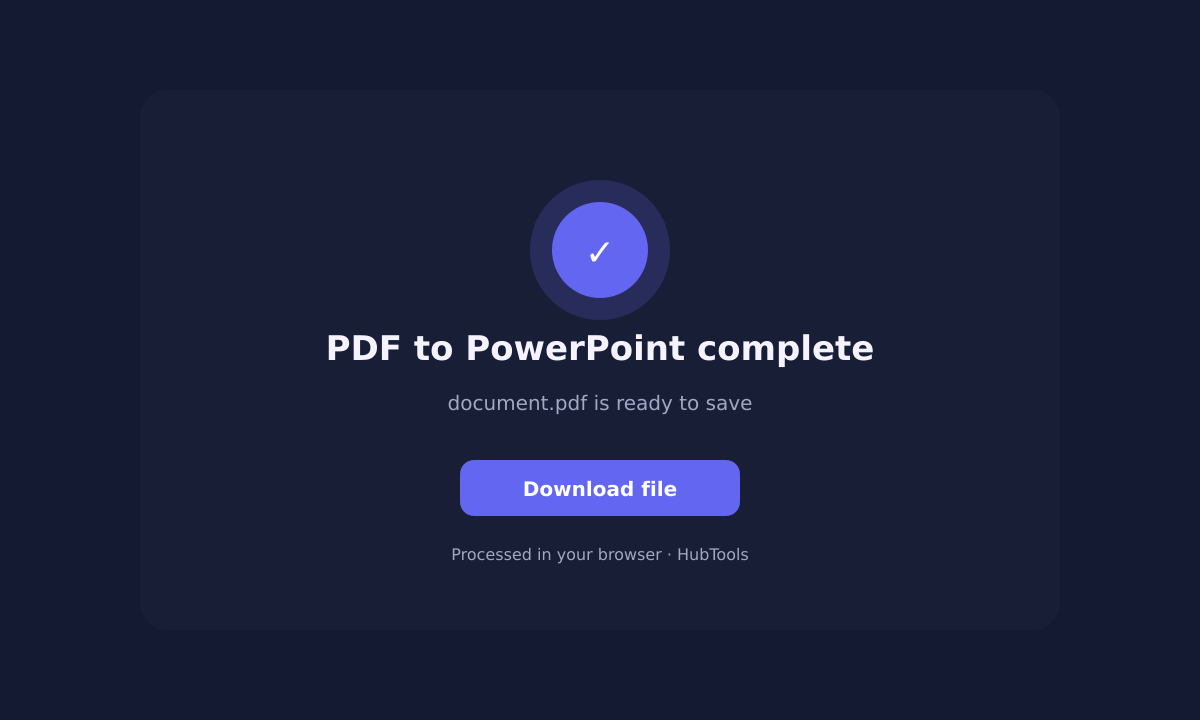 PDF to PowerPoint download ready