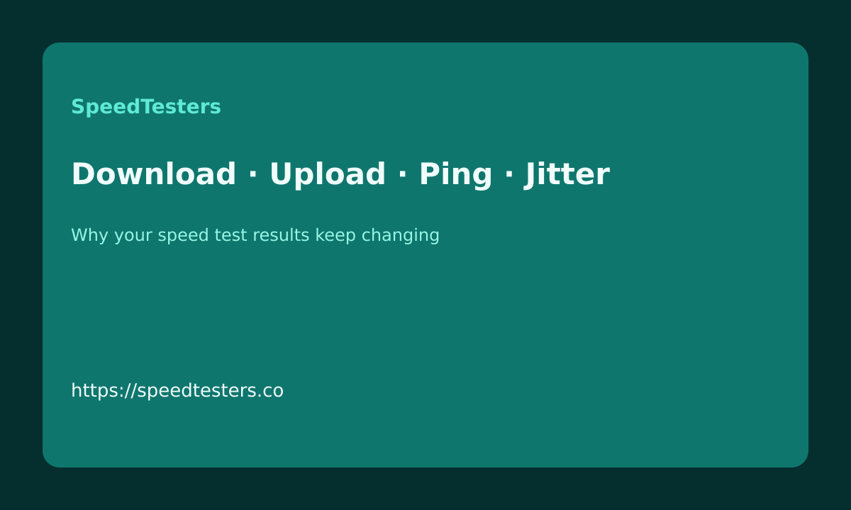 Why your speed test results keep changing metrics on SpeedTesters