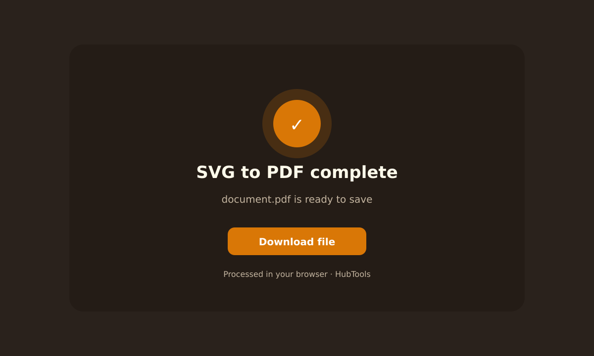 SVG to PDF download ready
