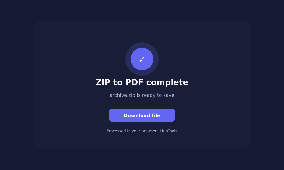 ZIP to PDF download ready