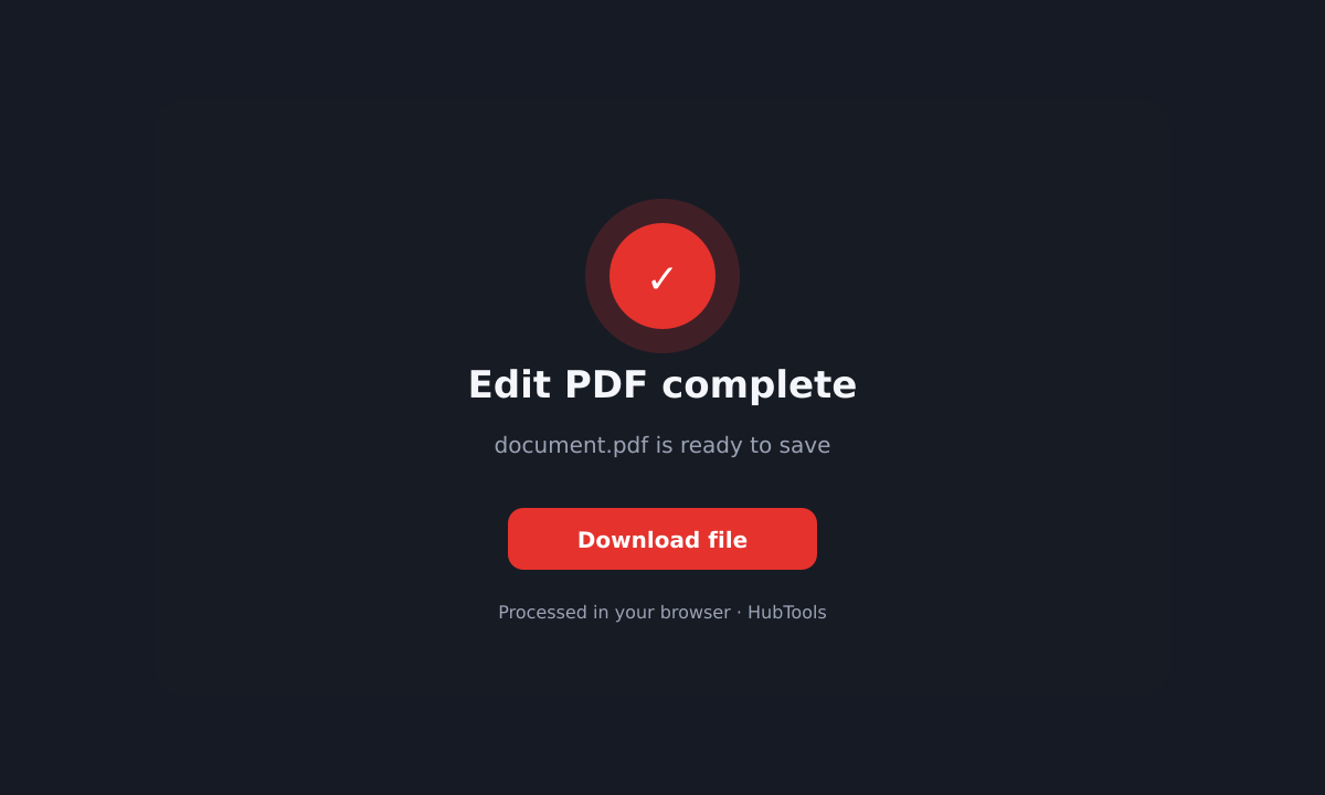 Edit PDF download ready