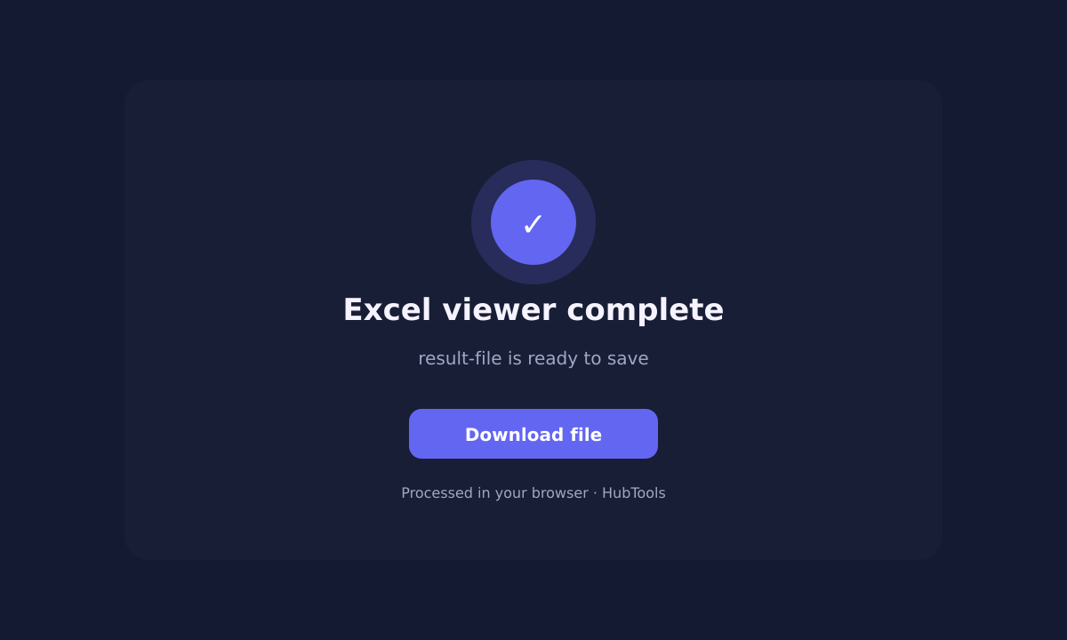 Excel viewer download ready