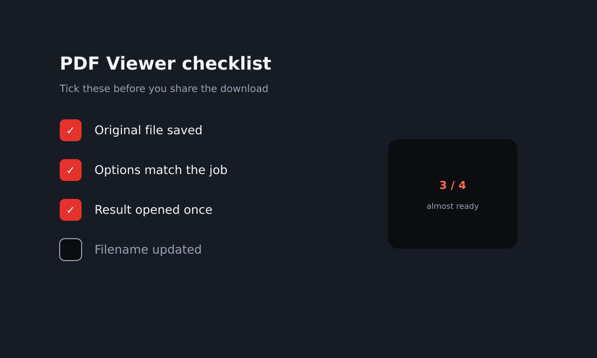 PDF Viewer quality checklist